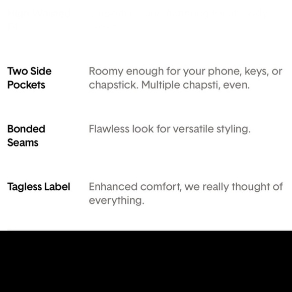 Tommy John Pocket Leggings The Go Anywhere Collection Black Size L - Picture 11 of 13